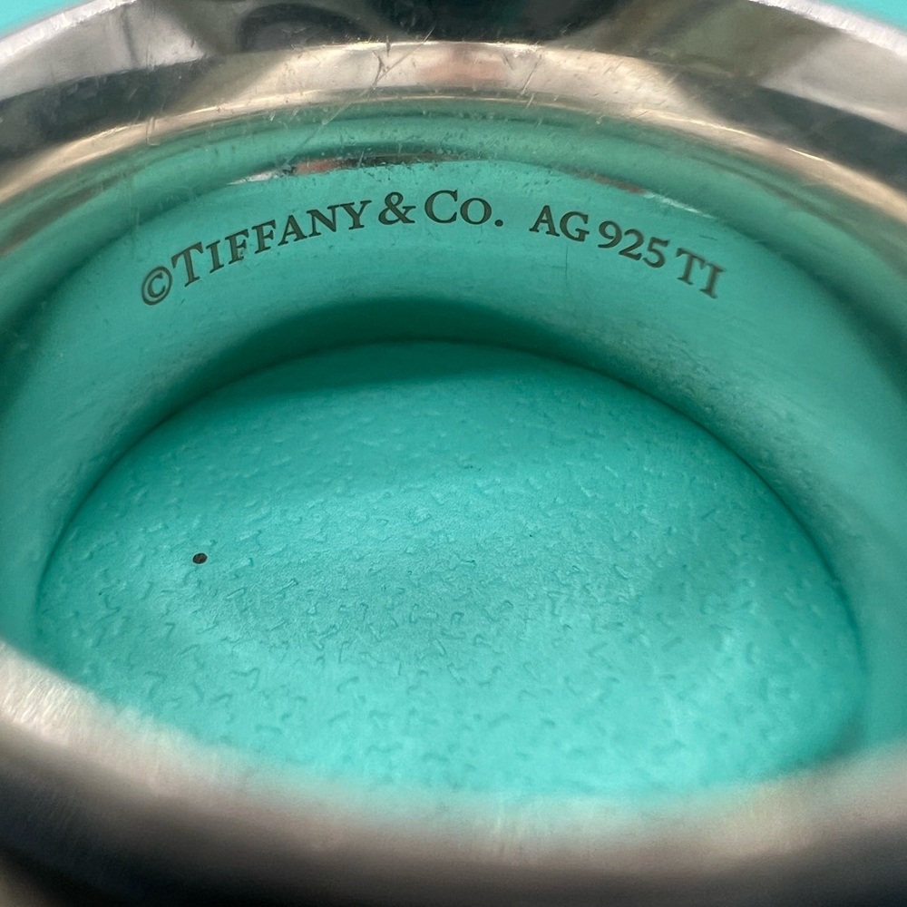 🔴Authentic Tiffany & Co. Sterling Silver and Titanium 1837 Wide Ring🔴 - Picture 7 of 8